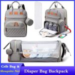 Maternity Bag Mosquito Net USB Baby Mommy Backpack