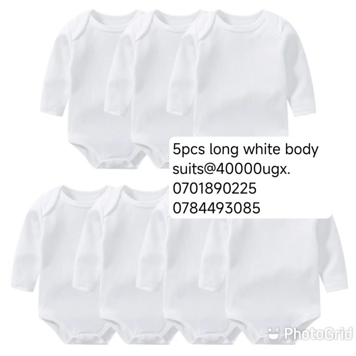 5pcs Long white Body Suits